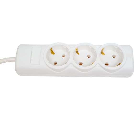 Удлинитель сетевой PROGIX 3 розетки, 5 метров с/з, белый, 3x1.5 US3GX1W5