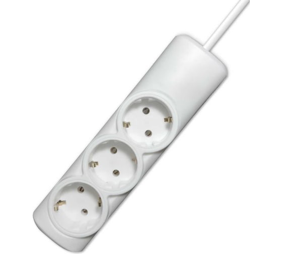 Удлинитель сетевой PROGIX 3 розетки, 2 метра с/з, белый, 3x1.5 US3GX1W2
