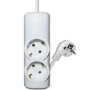 Удлинитель сетевой PROGIX 2 розетки, 2 метра с/з, белый, 3x1.5 US2GX1W2