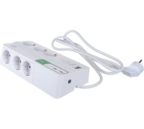 Сетевой фильтр APC Essential SurgeArrest 6 outlets, with 5V, 2.4A 2 port USB charger, 230V Russia PM6U-RS