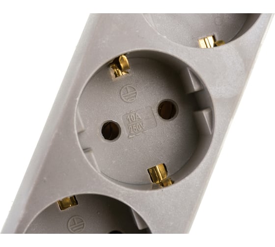 Удлинитель ExeGate ECE-3-1.8G 3 евророзетки с заземлением, 1.8м, серый 285802