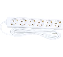 Удлинитель ExeGate ECE-6-3W 6 евророзетки с заземлением, 3м, белый 285833