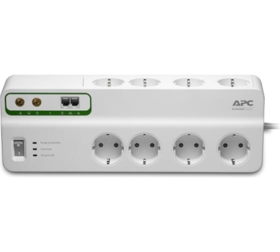 Сетевой фильтр APC Performance SurgeArrest 8 outlets with Phone & Coax Protection 230V Russia PMF83VT-RS 1