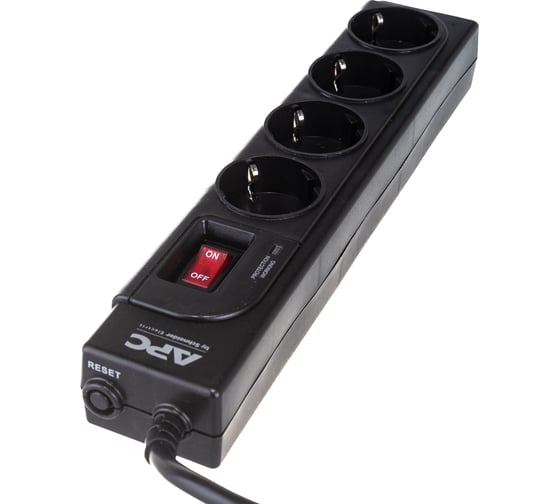 Сетевой фильтр APC Essential SurgeArrest 4 outlets, 1 meter power cord, 230V Russia P43B-RS