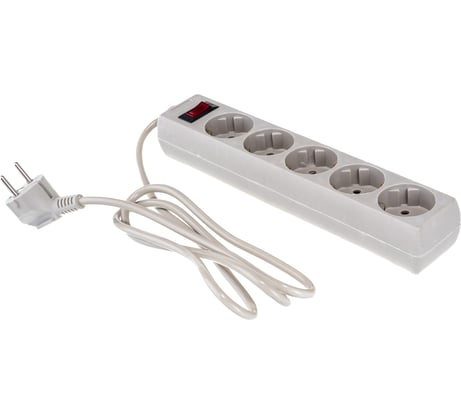 Сетевой фильтр ExeGate SP-5-1.5G 5 евро с заземлением, 1.5м, выключатель с подсветкой, серый 266862