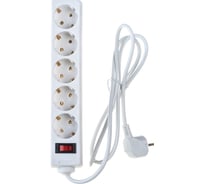 Удлинитель ExeGate EC-5-1.8W 5 евро с заземлением, 1.8м, выключатель с подсветкой, белый 279361