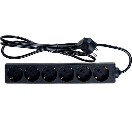 Удлинитель ExeGate ECE-6-1.8B 6 евророзетки с заземлением, 1.8м, черный 285828