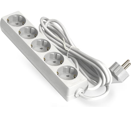 Удлинитель ExeGate ECE-5-1.8W 5 евророзетки с заземлением, 1.8м, белый 285821