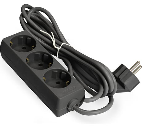 Удлинитель ExeGate ECE-3-1.8B 3 евророзетки с заземлением, 1.8м, черный 285801