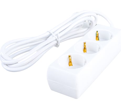 Удлинитель ExeGate ECE-3-1.8W 3 евророзетки с заземлением, 1.8м, белый 285803
