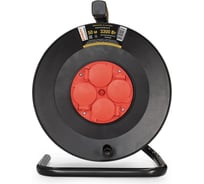 Удлинитель на катушке ExeGate industrial ECS-2-1.5Y 4 евро с заземлением, IP44, 50м, 3х1,5мм2 286340