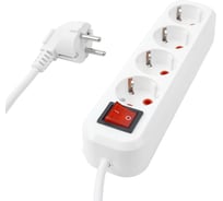 Удлинитель 4-местный с/з с выключ. STTEKER STEKKER 3x0,75мм2, 7м, 10А, У10А-003, белый HM03-41-07 39526