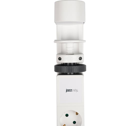Удлинитель Jazzway ETD-03U-150-wh (3х1,5) белый со струбциной для крепления к столу, заземление, шторки, выключатель 5059535