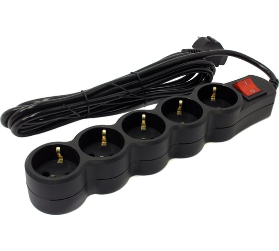 Сетевой фильтр 5bites 3 м, 5 розеток, черный SP5B-230
