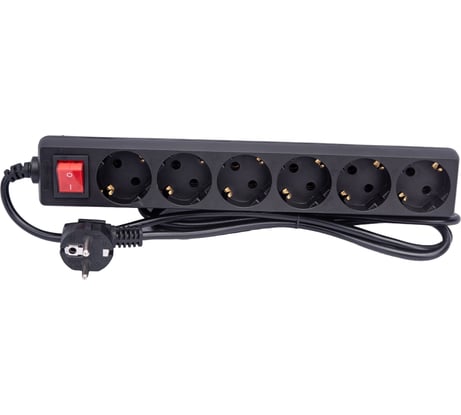 Сетевой фильтр 5bites 1.8 м, 6 розеток, черный SP6B-218