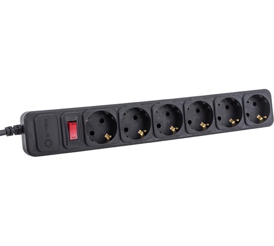 Сетевой фильтр 5bites 5 м, 6 розеток, черный SP6B-150