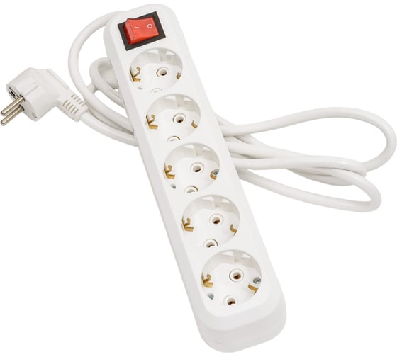 Сетевой фильтр 5bites 1.8м, 5 розеток, 16A, белый SP5W-318