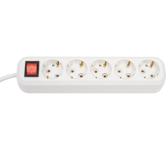 Сетевой фильтр 5bites 1.8м, 5 розеток, 16A, белый SP5W-318