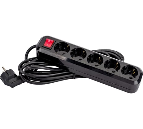 Сетевой фильтр 5bites 5м, 5 розеток, 16A, черный SP5B-350