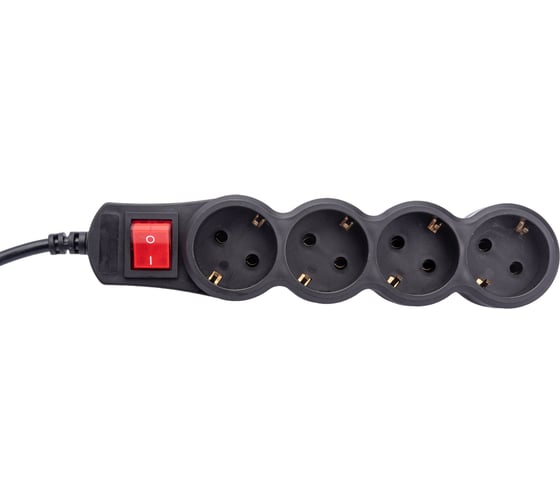 Сетевой фильтр 5bites 3 м, 4 розетки, черный SP4B-130