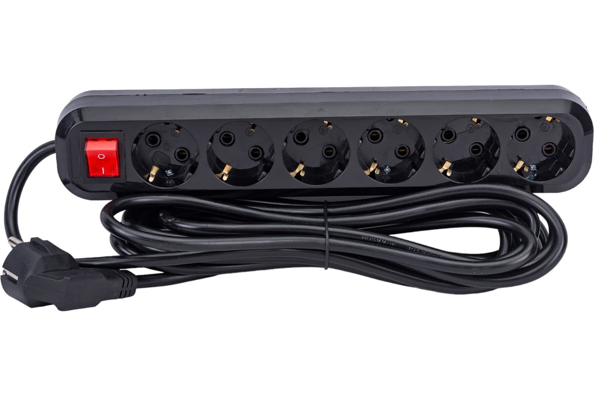 Сетевой фильтр 5bites 5м, 6 розеток, 16A, черный SP6B-350 - выгодная ...