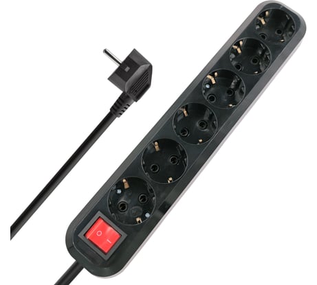 Сетевой фильтр 5bites 5м, 6 розеток, 16A, черный SP6B-350
