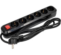Сетевой фильтр 5bites 1.8м, 6 розеток, 16A, черный SP6B-318