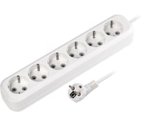 Удлинитель Smartbuy 6 гнезд 2 метра 16А/3,5кВт с заземлением ПВС 3x1,0 SBE-16-6-02-Z