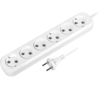 Удлинитель Smartbuy 6 гнезд, 3 метра 10А/2,2кВт без заземления ПВС 2x1,0 SBE-10-6-03-N