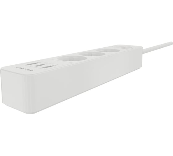 Удлинитель с USB зарядкой HARPER UCH-360 White H00003012