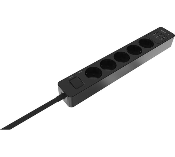 Удлинитель с USB зарядкой HARPER UCH-560 Black H00003013