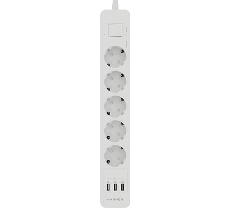 Удлинитель с USB зарядкой HARPER UCH-560 White H00003014