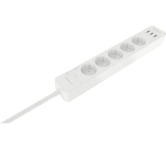 Удлинитель с USB зарядкой HARPER UCH-560 White H00003014