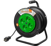 Удлинитель на катушке силовой TDM ELECTRIC Народный 4 гнезда ПВС 4000 Вт б/з, 40м SQ1307-0544