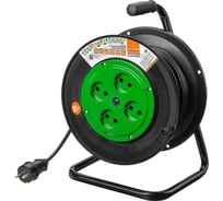 Удлинитель на катушке силовой TDM ELECTRIC Народный 4 гнезда ПВС 4000 Вт б/з, 50м SQ1307-0545
