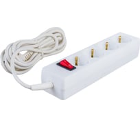 Сетевой фильтр PROconnect STANDARD 4 розетки 3 м, с/з, белый 11-7229