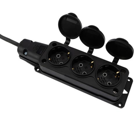 Удлинитель REXANT КГ 3х1.5, 30 м, 3 розетки, морозостойкий, с/з, 16 А, 3500 Вт, IP44 11-7076