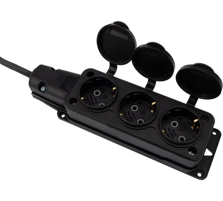 Силовой удлинитель REXANT КГ 3х1.5, 20 м, 3 розетки, морозостойкий, с/з, 16 А IP44 Россия 11-7075