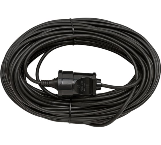 Силовой удлинитель PROconnect ПВС 2х0.75, 30 м, без заземления, 6 А, 1300 Вт, IP20, черный Россия 11-7116