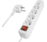 Удлинитель STEKKER Home 4-местный, с/з, с выключ., HM071-41-05 3x1мм2, 5м, 250В, 16А, 1USB+2C, 2.4A, белый, 50141 1