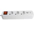Удлинитель STEKKER Home 3-местный, с/з, с выключ., HM071-31-05 3x1мм2, 5м, 250В, 16А, 1USB+2C, 2.4A, белый, 50138 5