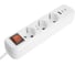 Удлинитель STEKKER Home 3-местный, с/з, с выключ., HM071-31-02 3x1мм2, 2м, 250В, 16А, 1USB+2C, 2.4A, белый, 50136 4