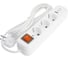 Удлинитель STEKKER Home 3-местный, с/з, с выключ., HM071-31-02 3x1мм2, 2м, 250В, 16А, 1USB+2C, 2.4A, белый, 50136 1