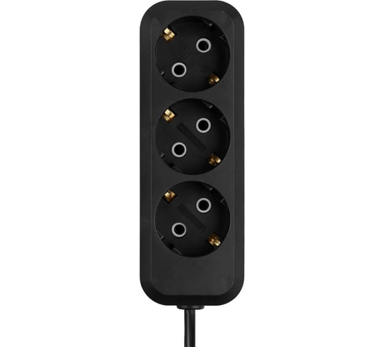 Удлинитель сетевой TDM ELECTRIC 3 розетки, 10 метров, с заземлением, 10 А, 2300 Вт, черный, SQ1303-1054