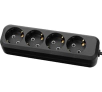 Удлинитель сетевой TDM ELECTRIC 4 розетки, 7 метров, с заземлением, 10 А, 2300 Вт, черный, SQ1303-1058