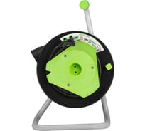 Удлинитель силовой ЭРА GREEN LINE GAZ2x0.7530m Greenline на катушке, пластик, 1 розетка, без заземления Б0065111