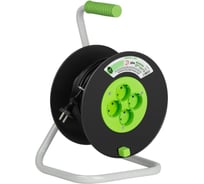 Удлинитель силовой ЭРА GREEN LINE KAT2x0.7530m Greenline на катушке, пластик, 4 розетки без заземления Б0065140