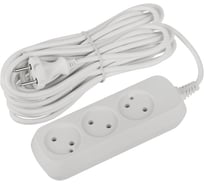 Удлинитель электрический ЭРА UDL103100 Greenline 3 розетки без заземления 10м ПВС 2x1мм2 Б0065024