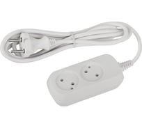 Удлинитель электрический ЭРА UDL10215 Greenline 2 розетки без заземления 1,5м ПВС 2x0.75мм2 Б0065055