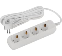 Удлинитель электрический  ЭРА UDL10450E Greenline 4 розетки с заземлением 5м ПВС 3x0.75мм2 Б0065060